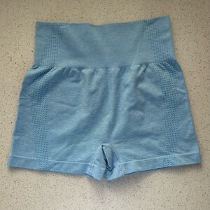 Women's Blue High-Waisted Shorts